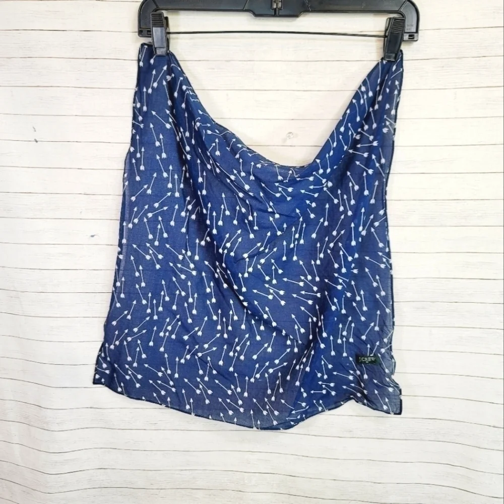 J.CREW WHITE ARROW BLUE SCRAF